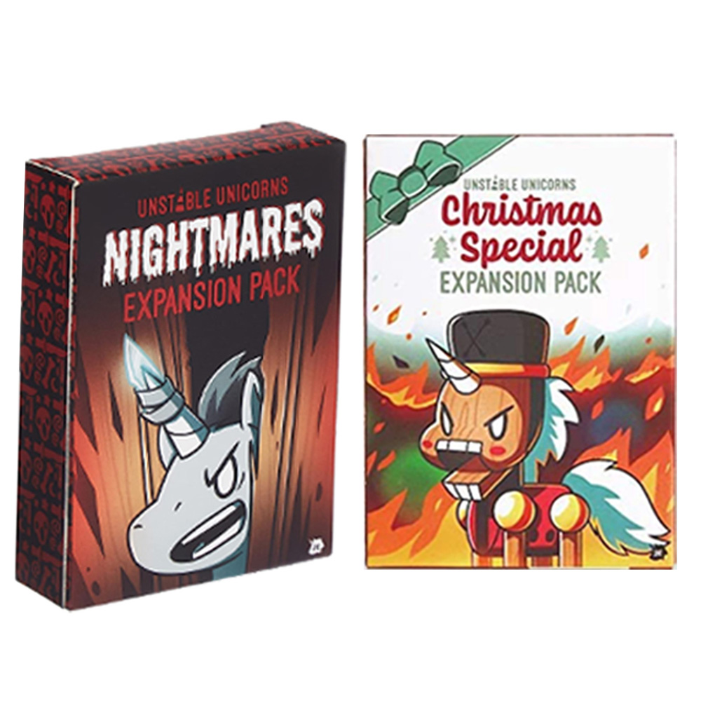 Board Game Exploding Kittens - New Unicorns Christmas Special Nightmares Expansion