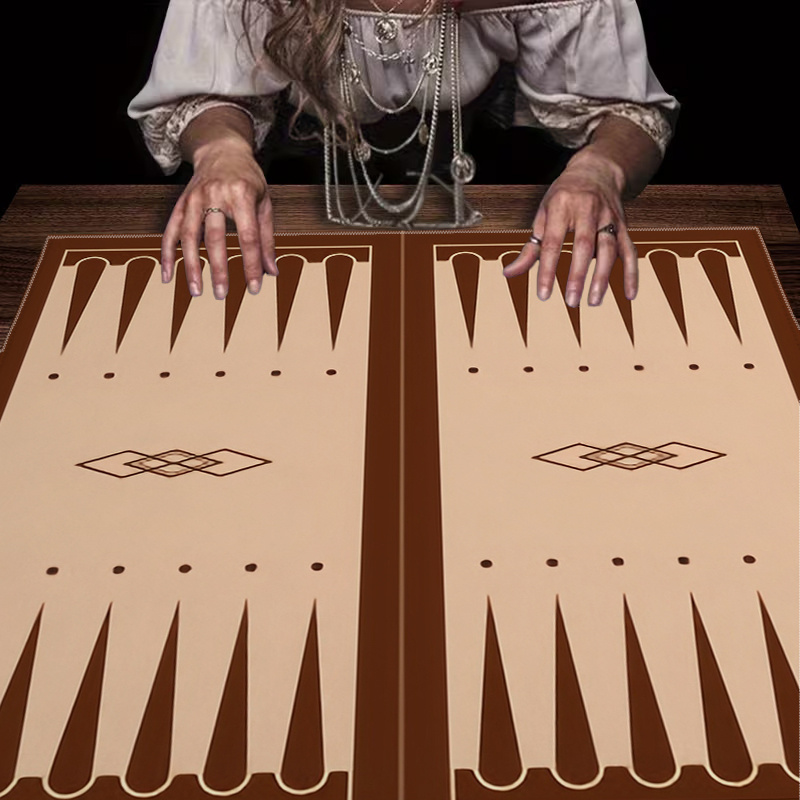 Board Game Hotel - 1pc Brown Backgammon Board Printed Tarot