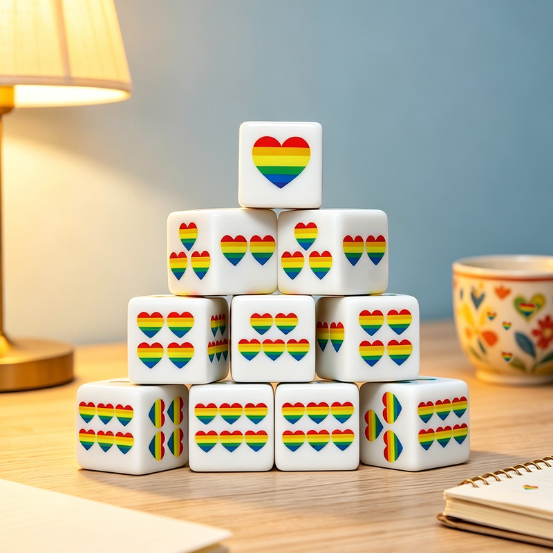 CANDYPIXEL 12Pcs Rainbow Heart - Board Game Live recension och pris