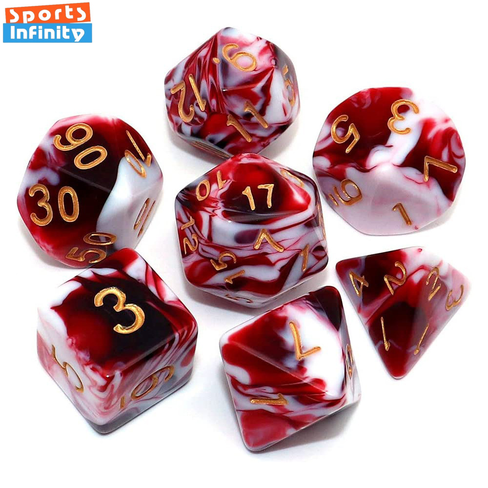 7 Pcs/set Double Colors Polyhe - Board Game Ludo recension och pris