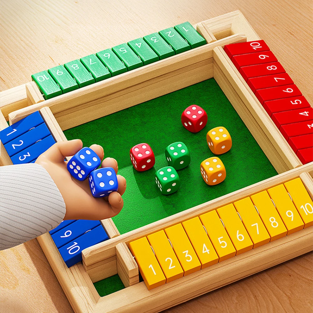 Six Sided Flipping Game Wooden - Board Game Flip 7 recension och pris
