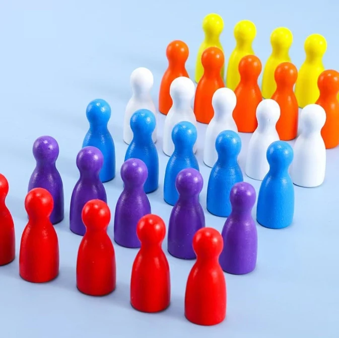 100 Pcs Colorful Wooden Chess  - Board Game Catan recension och pris