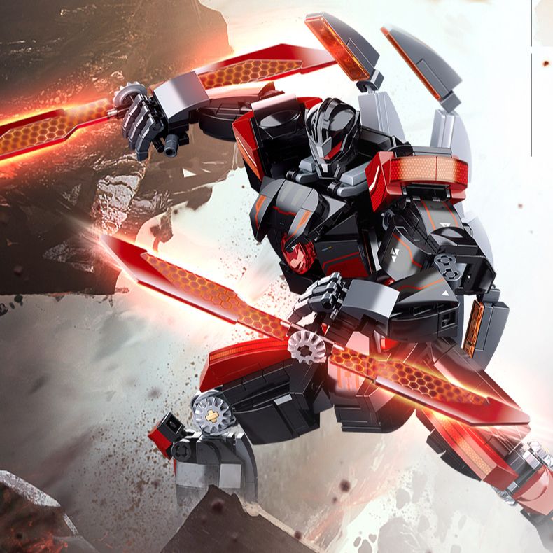 585pcs Black Red Mecha Assembl - Board Game Unmatched recension och pris