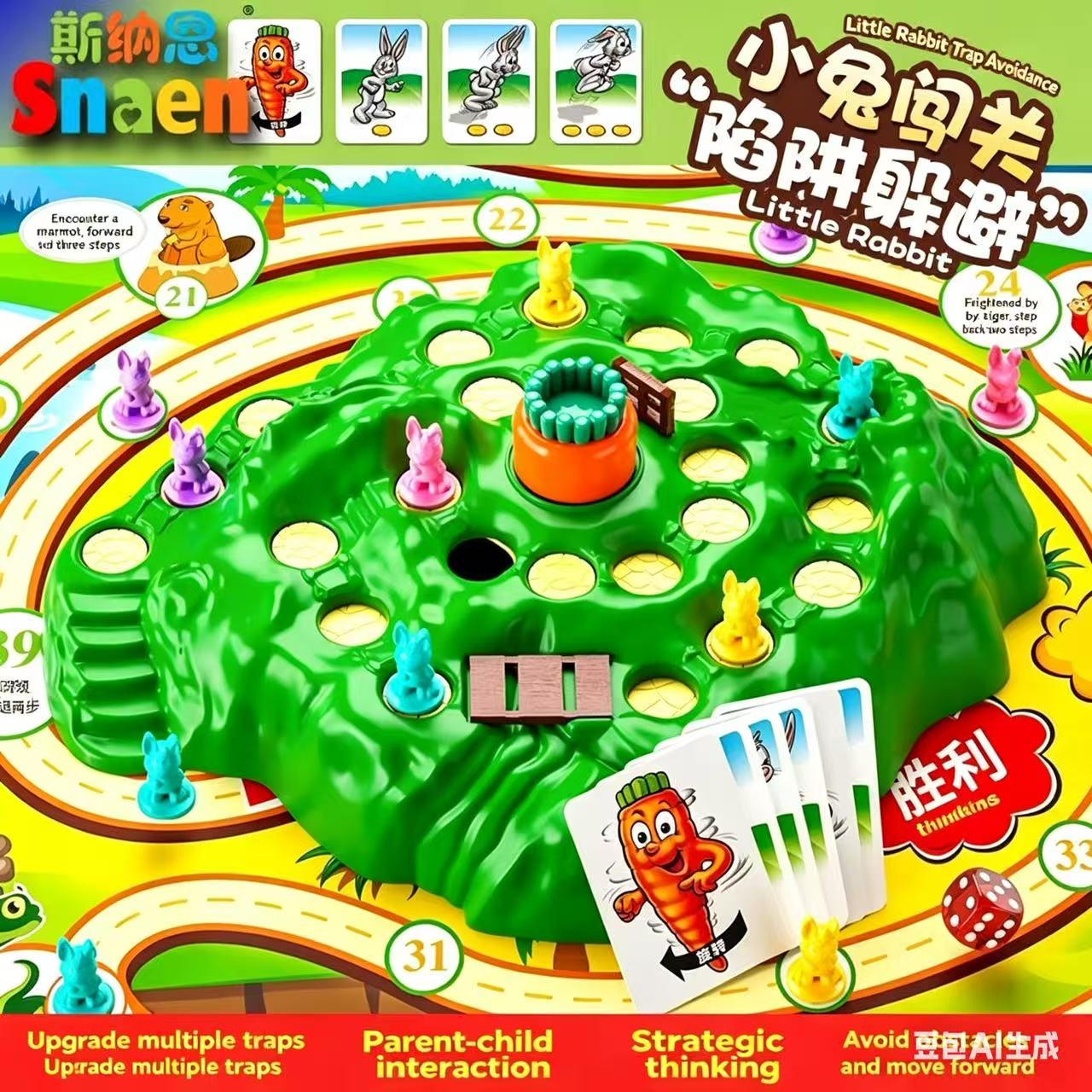 Hot Sale Fun Toy Rabbit Trap U - Board Game For 6 Years Old recension och pris