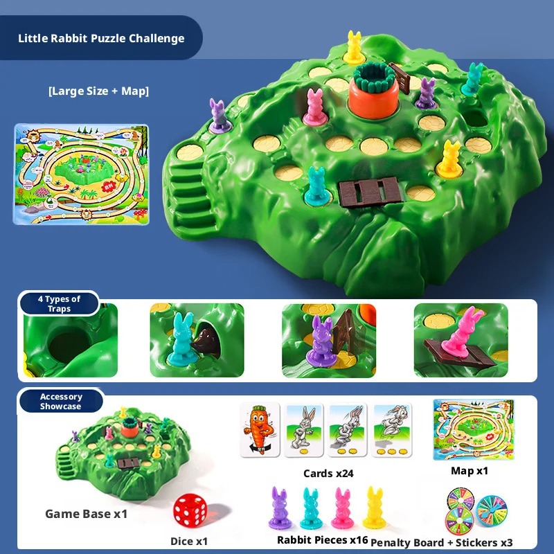 Hot Sale Fun Toy Rabbit Trap U - Board Game For 6 Years Old recension och pris