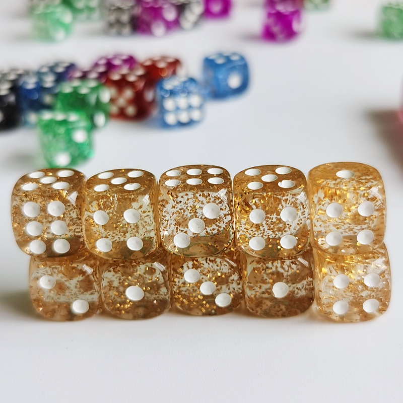 Set of 10pcs Glitter Dice Roll - Board Game Digital recension och pris