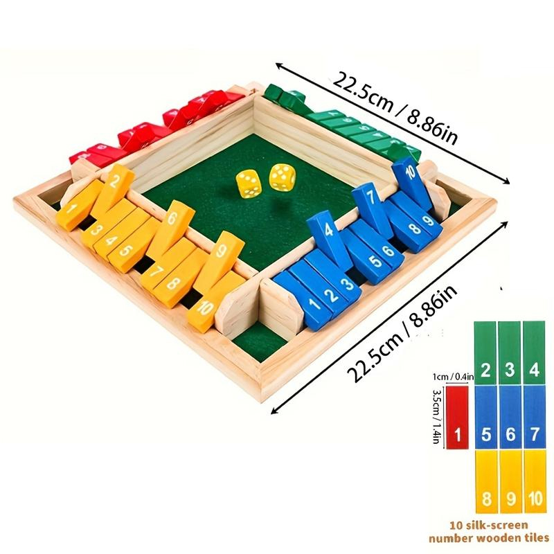 Box Game Wooden Dice Four-Side - Board Game Flip 7 recension och pris