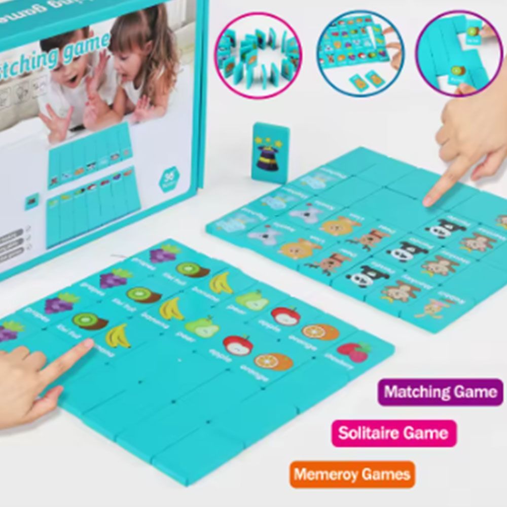 Wooden Memory Solitaire Matchi - Board Game Flip 7 recension och pris