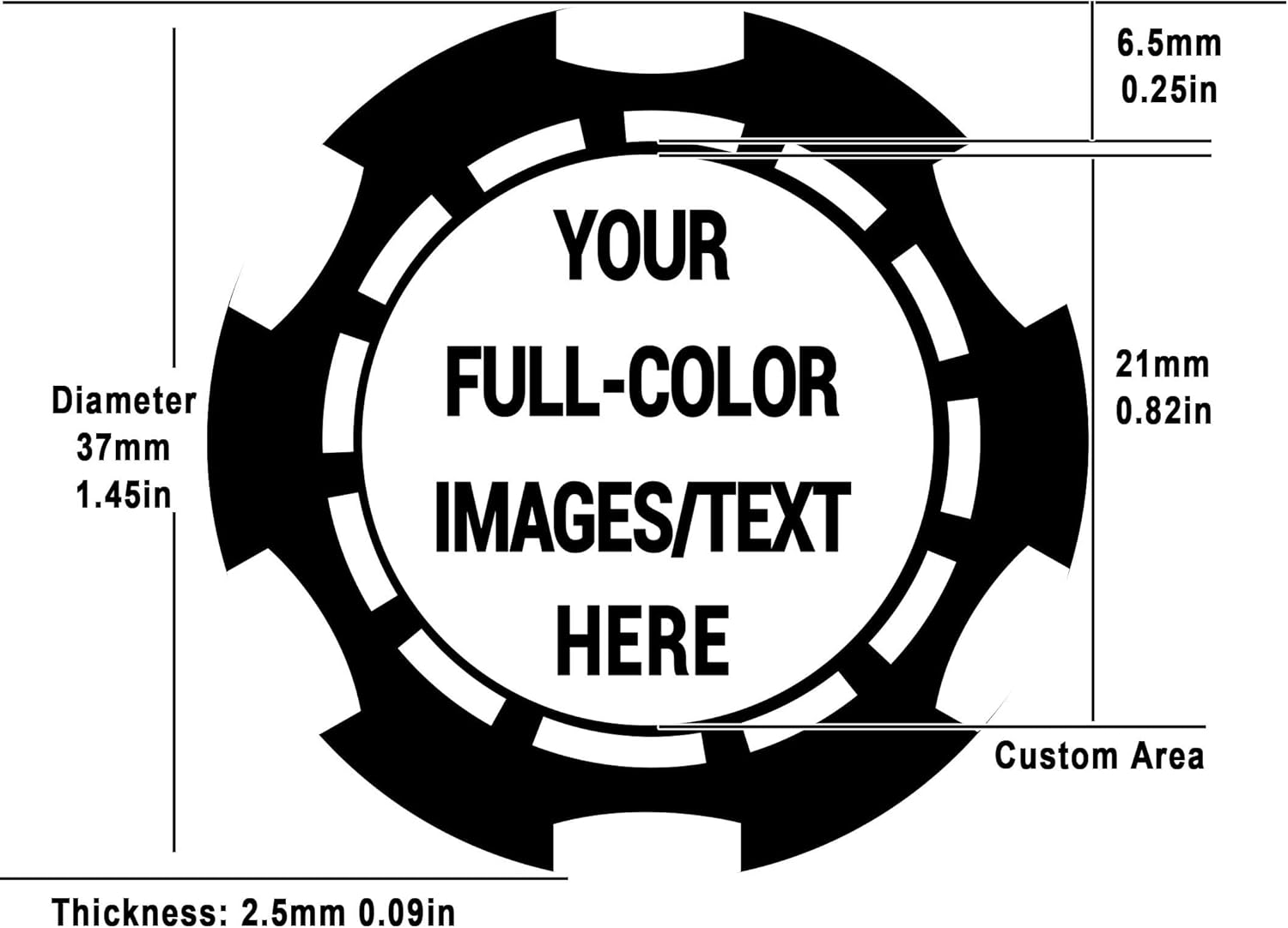 100 pcs 40mm Plastic Custom Dr - Board Game Logo recension och pris