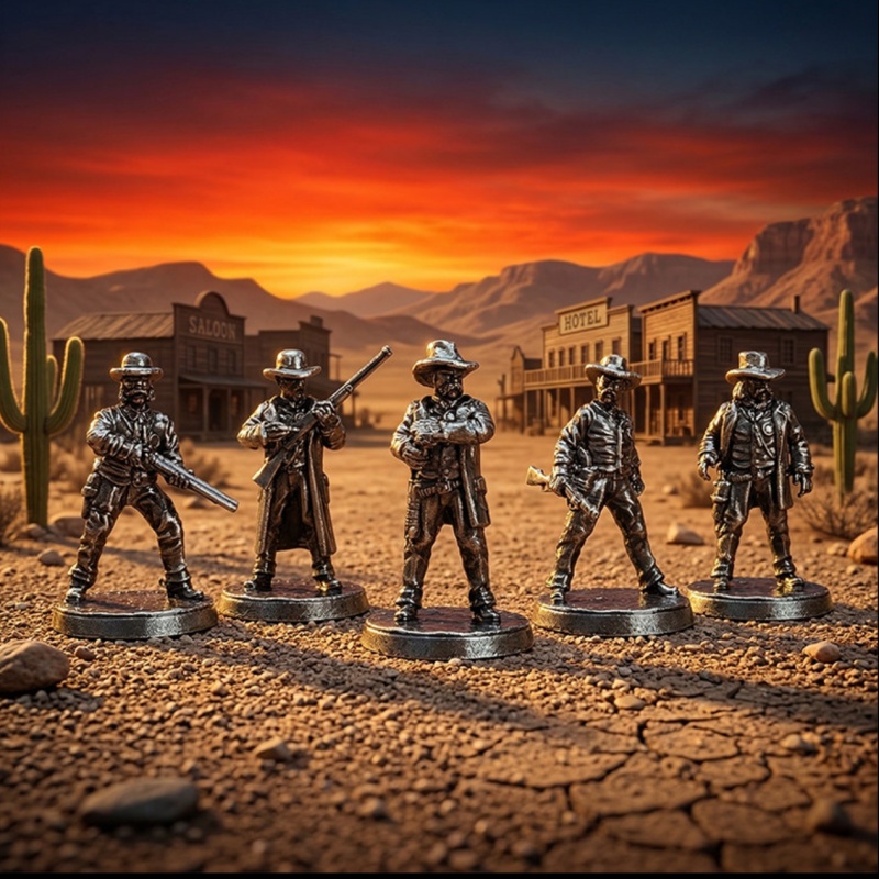 Wild West Metal Miniatures Set - Board Game Wild Wild recension och pris