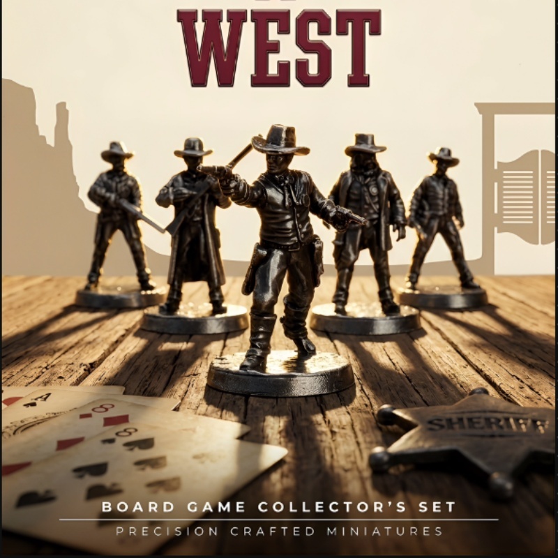 Wild West Metal Miniatures Set - Board Game Wild Wild recension och pris