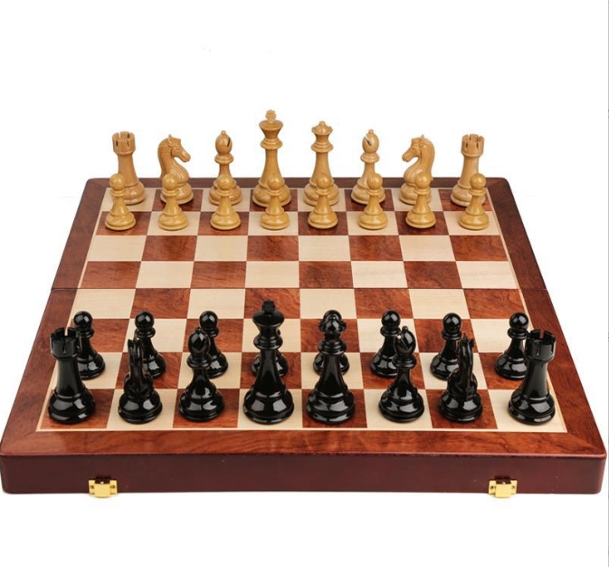 3 in 1 wooden chess foldable c - Board Game Logo recension och pris