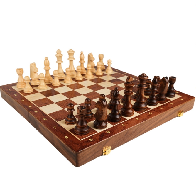 3 in 1 wooden chess foldable c - Board Game Logo recension och pris