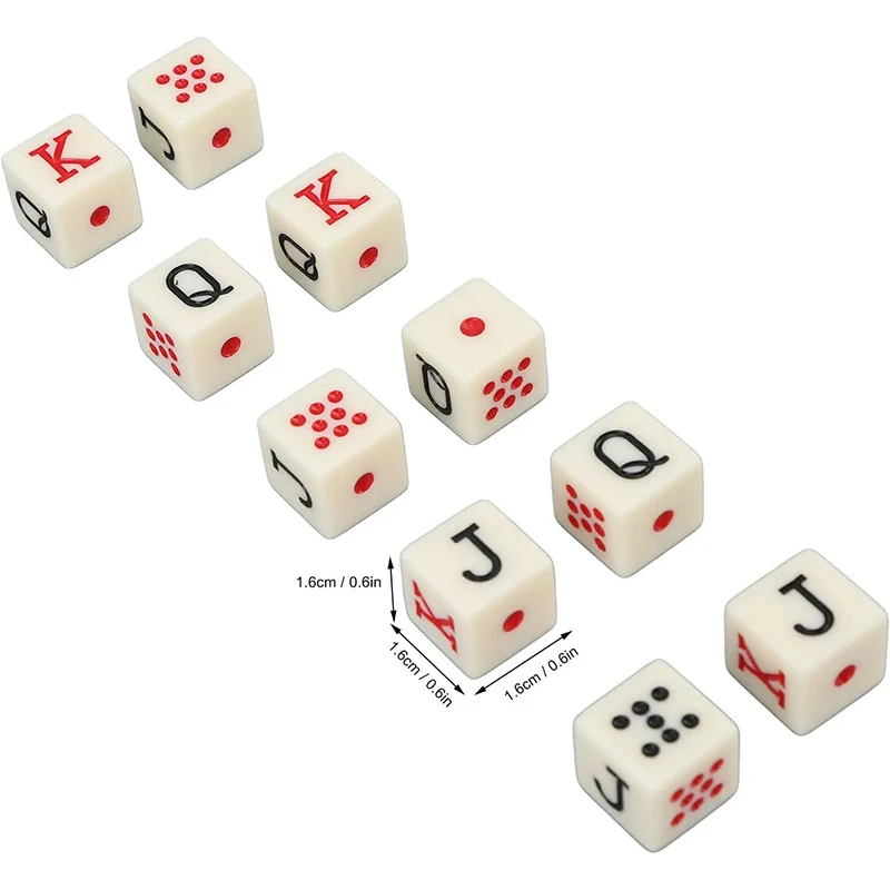 10Pcs/set 16mm Poker Dice Game - Board Game Ludo recension och pris