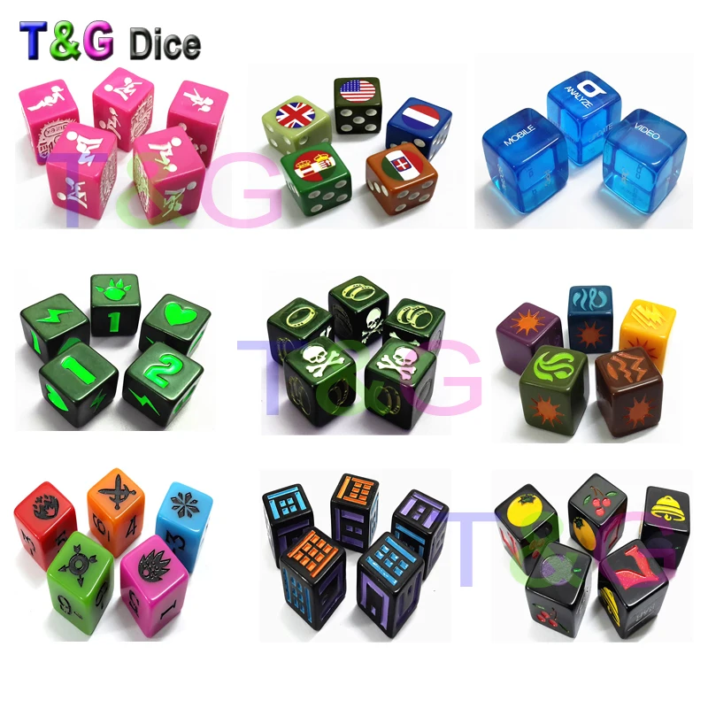 T&G 16mm Customized D6 Dice Lo - Board Game Logo recension och pris