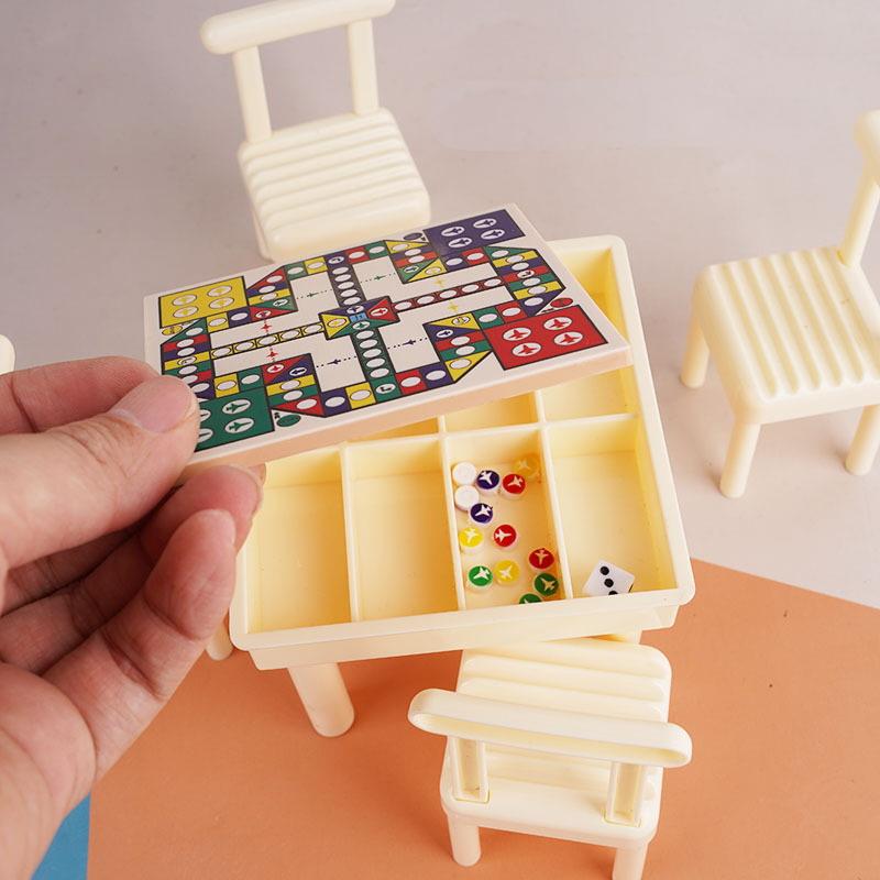 1Set Miniature Chess Table Wit - Board Game Ludo recension och pris