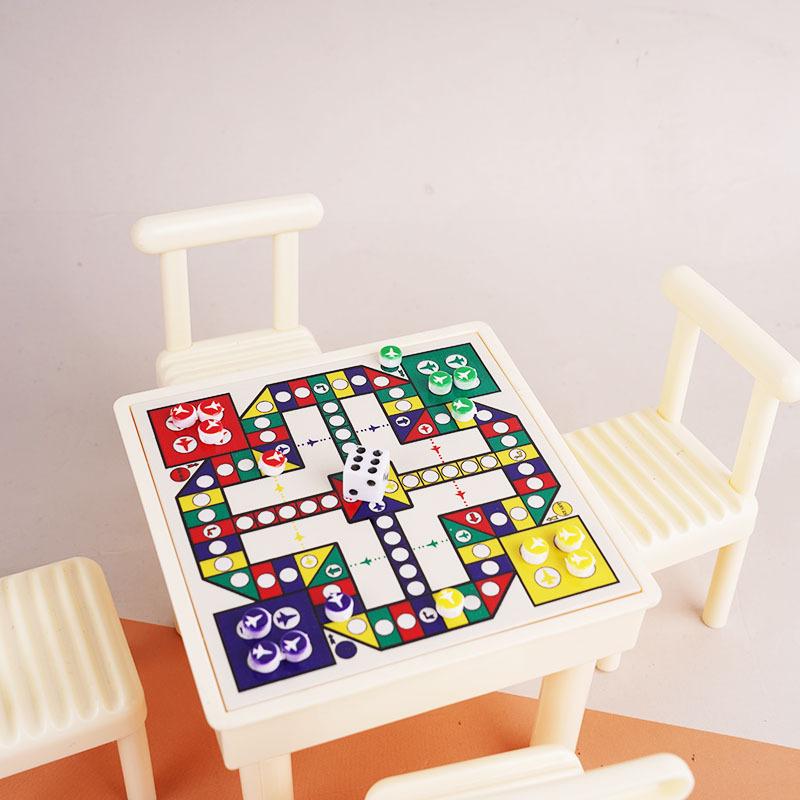 1Set Miniature Chess Table Wit - Board Game Ludo recension och pris