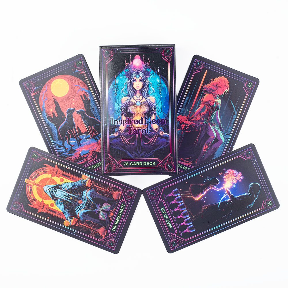 Inspired Neon Tarot Deck 78 Ca - Board Game Inspiration recension och pris