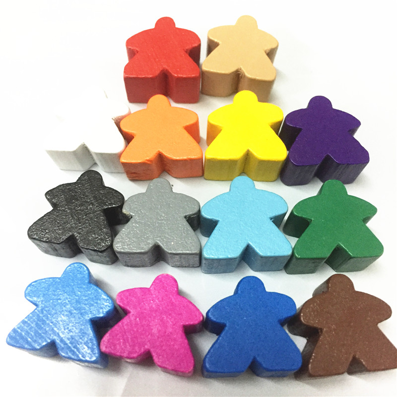 14PCS Wooden Humanoid Meeples  - Board Game Catan recension och pris