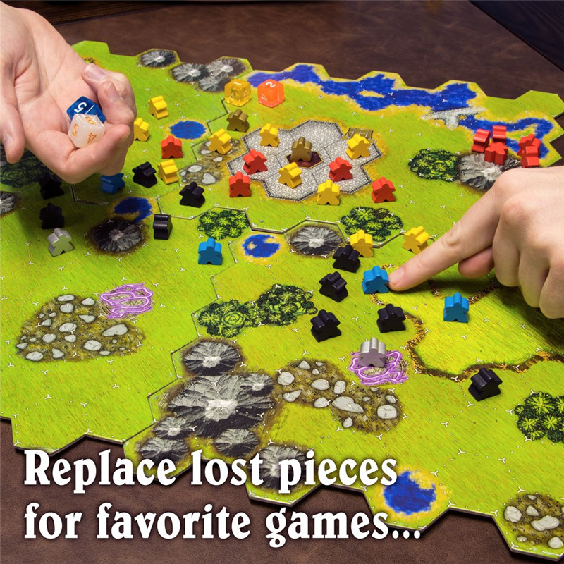 14PCS Wooden Humanoid Meeples  - Board Game Catan recension och pris