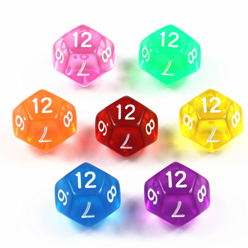 10Pcs 12 Sided Transparent Col - Board Game Digital recension och pris