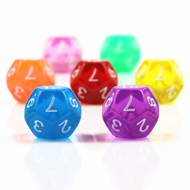 10Pcs 12 Sided Transparent Col - Board Game Digital recension och pris