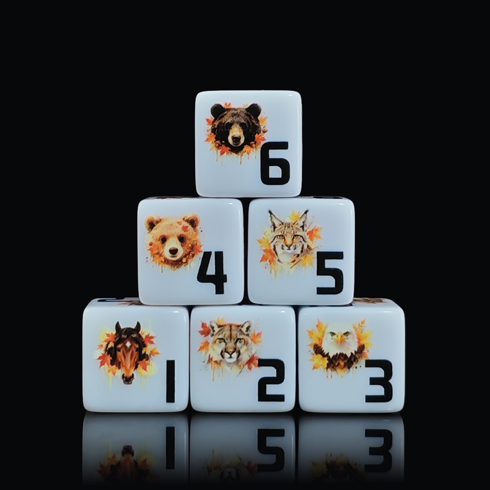 12Pcs 16MM Acrylic D6 Dice, Au - Board Game Wild Wild recension och pris