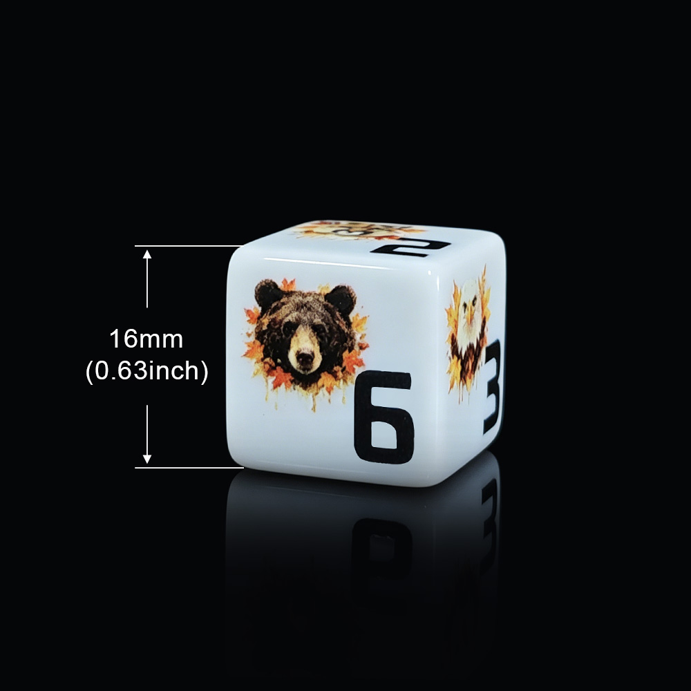 12Pcs 16MM Acrylic D6 Dice, Au - Board Game Wild Wild recension och pris