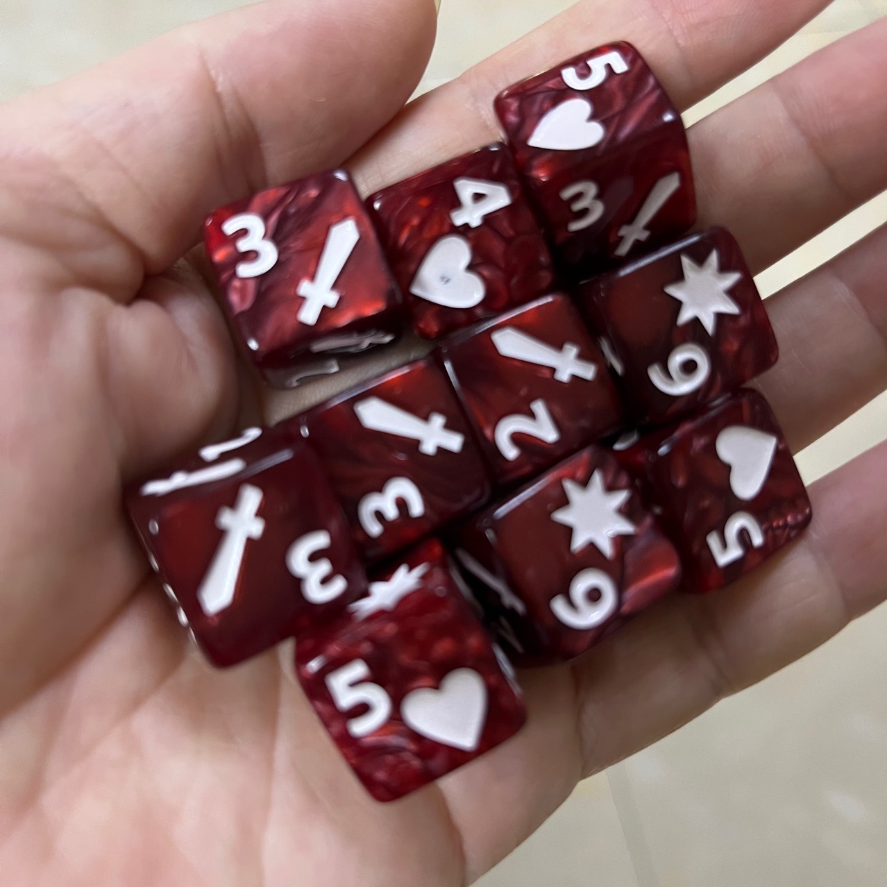 10 Pcs Set of New 16mm 6 Sided - Board Game Ludo recension och pris
