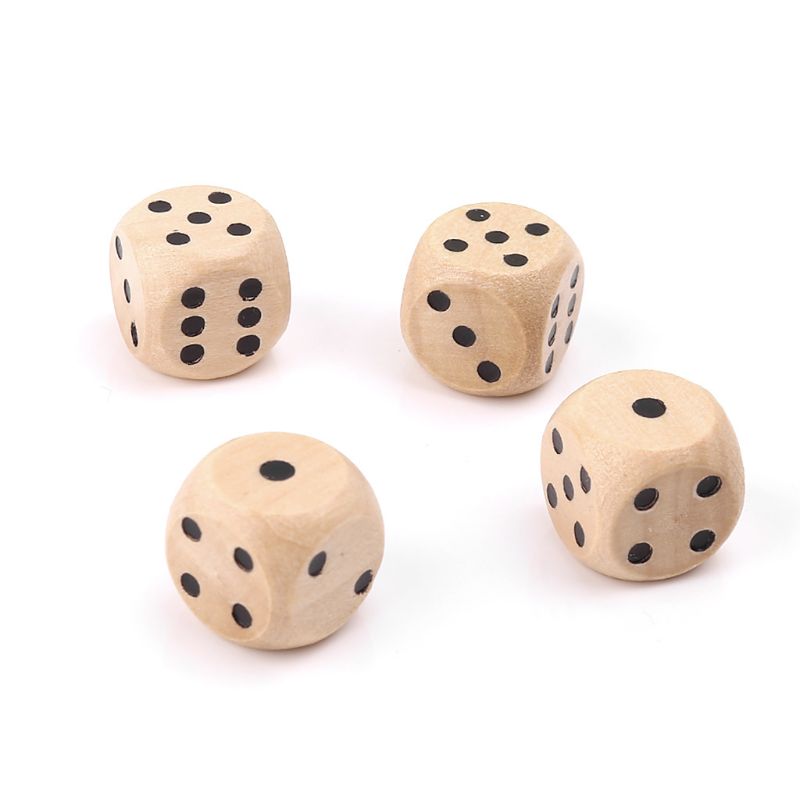 10Pcs Wooden 6 Sided D6 Faces  - Board Game Digital recension och pris