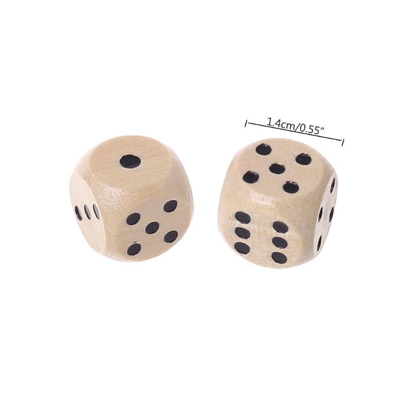 10Pcs Wooden 6 Sided D6 Faces  - Board Game Digital recension och pris